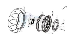 MAXSYM 600I drawing REAR WHEEL