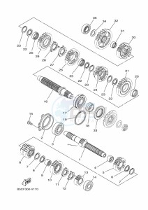 TRACER 900 GT MTT850D (B1JD) drawing TRANSMISSION