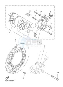 WR450F (1DX1 1DX2) drawing FRONT BRAKE CALIPER