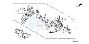 CB600F9 Europe Direct - (ED) drawing REAR BRAKE CALIPER (CB600F/F3)