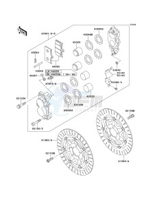 ZX 1100 D [NINJA ZX-11] (D7-D9) [NINJA ZX-11] drawing FRONT BRAKE