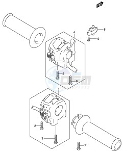 GSX600F (E2) Katana drawing HANDLE SWITCH