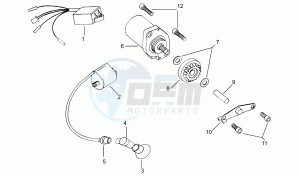 SR 50 1994-1996 Horizontal cil drawing Starter motor