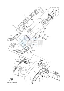 YFM700FWAD YFM700PSF GRIZZLY 700 EPS (B38A) drawing EXHAUST