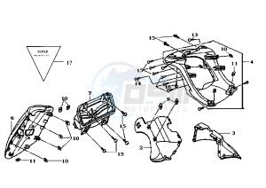 SUPER DUKE - 150 cc drawing FRONT SHIELD