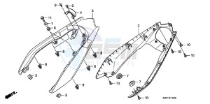 CBF125MB drawing REAR COWL