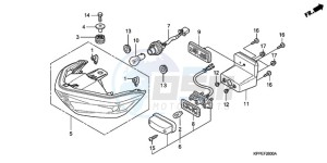 CBR125RW9 Germany - (G / WH) drawing TAILLIGHT