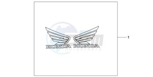 CB600F9 U / ABS ST drawing 3D LOGO KIT HONDA