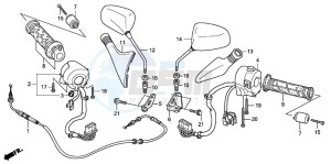 FES150A 125 S-WING drawing SWITCH/CABLE/MIRROR (FES1257/A7)(FES1507/A7)