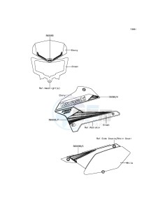 KLX250 KLX250SEF XX (EU ME A(FRICA) drawing Decals(Green)