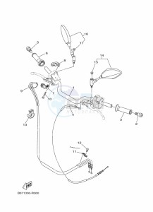 MT-10 MTN1000 (B67S) drawing STEERING HANDLE & CABLE