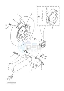 CW50 BOOSTER (5WWN) drawing REAR WHEEL