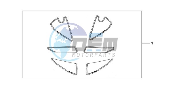 RACING STICKER WHITE BACKGROUND 'NUMBER PLATE STICKERS' WITH