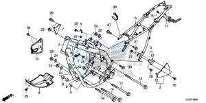 CRF250LE CRF250L Korea - (KO) drawing FRAME BODY