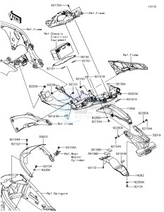 NINJA ZX-10R ZX1000SJFA XX (EU ME A(FRICA) drawing Rear Fender(s)