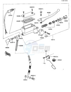 KZ 440 G (G1) drawing FRONT MASTER CYLINDER