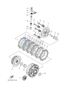 YZF-R25 249 (1WD9) drawing CLUTCH