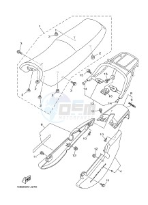 YBR125EGS (43B9) drawing SEAT