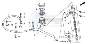 TRX420FPAA Australia - (U / PS) drawing RR. BRAKE MASTER CYLINDER