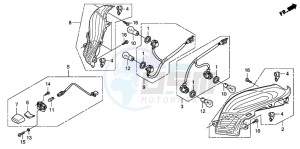 FES150A 125 S-WING drawing REAR COMBINATION LIGHT (FES1257/A7)(FES1507/A7)