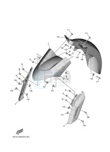 XP530D XP530D-A TMAX DX ABS (BC33) drawing FENDER