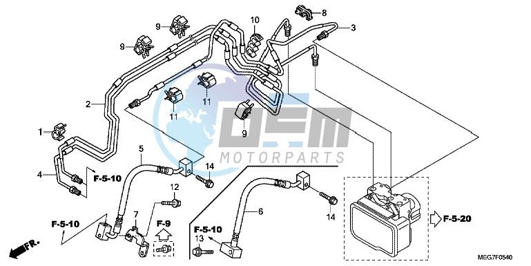 FRONT BRAKE PIPE