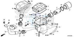 TRX500FE2E TRX500FE2 Europe Direct - (ED) drawing AIR CLEANER