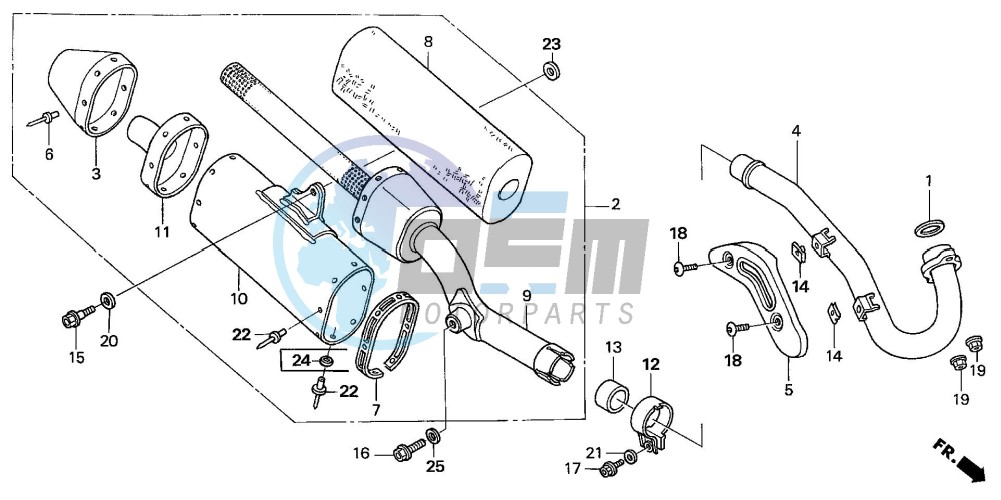 EXHAUST MUFFLER (CRF450R4,5)