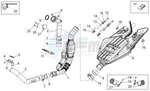 Shiver 750 drawing Exhaust unit