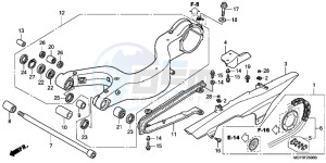 VFR800XB Crossrunner E drawing SWINGARM