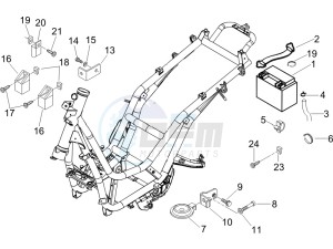 Beverly 250 ie Sport e3 drawing Remote control switches - Battery - Horn