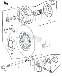 KZ 1000 A [KZ1000] (A1-A2A) [KZ1000] drawing FRONT HUB -- 77-78 A1_A2_A2A- -