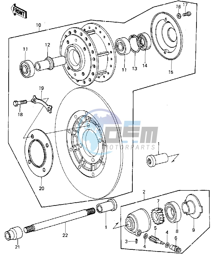 FRONT HUB -- 77-78 A1_A2_A2A- -