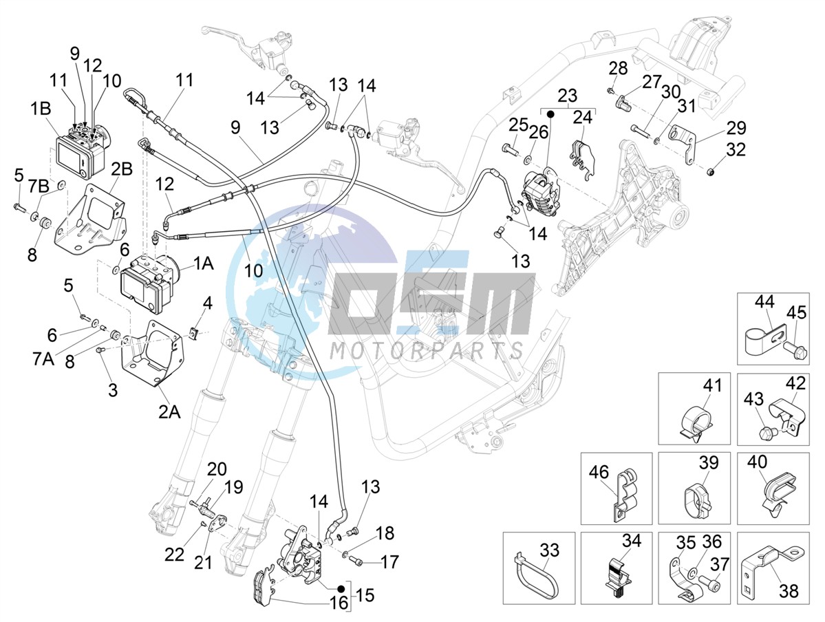 Brakes pipes - Calipers (ABS)