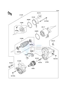 MULE 3010 DIESEL 4x4 KAF950B6F EU drawing Starter Motor