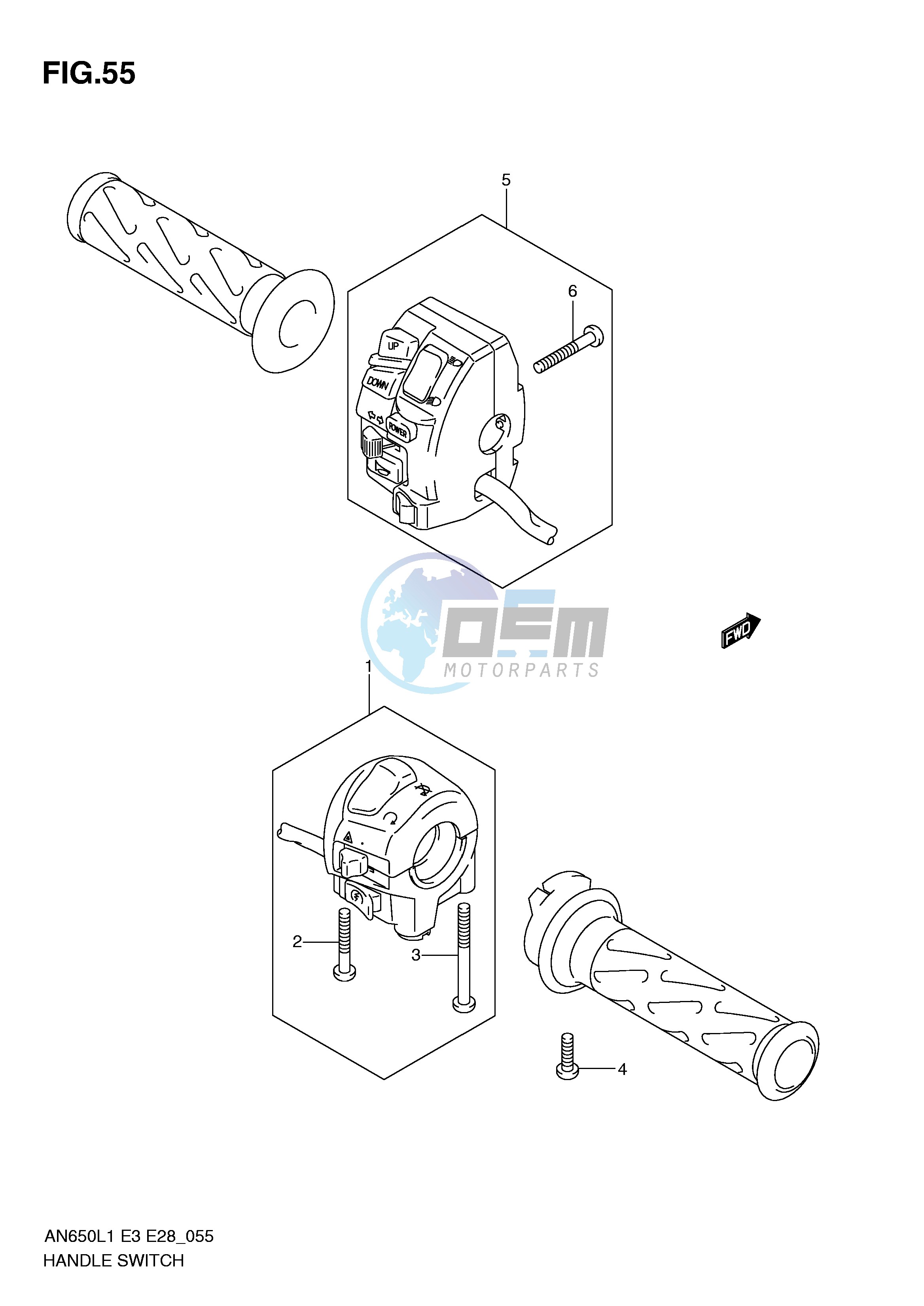 HANDLE SWITCH (AN650L1 E3)