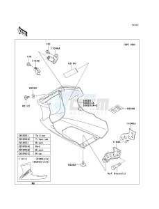 EX 500 D [NINJA 500R] (D6F-D9F) D7F drawing COWLING LOWERS