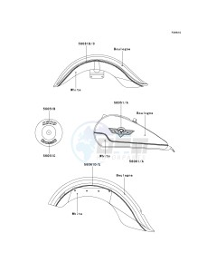 VN 1500 D[VULCAN 1500 CLASSIC] (D1-D2) [VULCAN 1500 CLASSIC] drawing DECALS-- BOULOGNE_WHITE- --- VN1500-D2- -