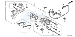 CBR600FAC drawing REAR BRAKE CALIPER (CBR600FA)