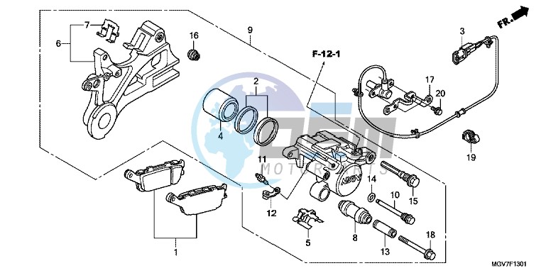 REAR BRAKE CALIPER (CBR600FA)