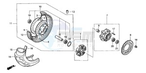 VT750DC SHADOW drawing REAR WHEEL