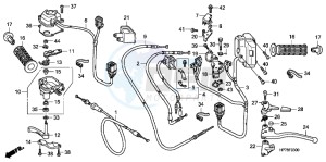 TRX420FPAC TRX420 ED drawing HANDLE LEVER/SWITCH/CABLE