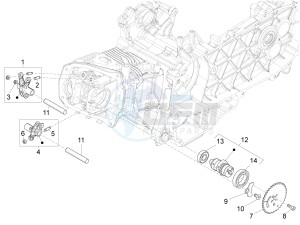 Liberty 125 4t 3v ie e3 drawing Camshaft - Rocking levers support unit