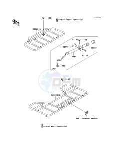 KLF250 KLF250A7F EU GB drawing Carrier(s)(EU,UK)