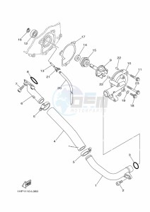 YFM700FWBD KODIAK 700 EPS (B5KS) drawing WATER PUMP