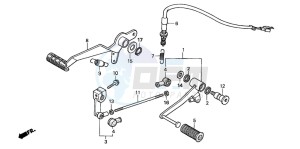 CBF600N drawing BRAKE PEDAL/ CHANGE PEDAL (CBF600S6/SA6/N6/NA6)