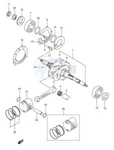 AN125 (E2) Burgman drawing CRANKSHAFT