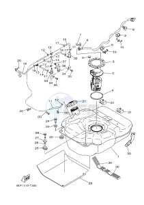 YXZ1000R SS YXZ10YESJ YXZ1000R SS (B0F3) drawing FUEL TANK