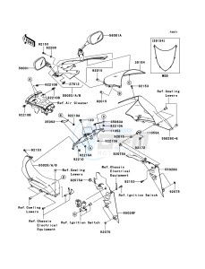 NINJA ZX-10R ZX1000-C2H FR GB XX (EU ME A(FRICA) drawing Cowling