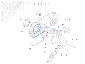 SUPER GTS 125 4T 3V IE NOABS E2-E3 (APAC) drawing Crankcase cover - Crankcase cooling